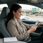 Houston driver reviewing insurance claim steps after a car accident